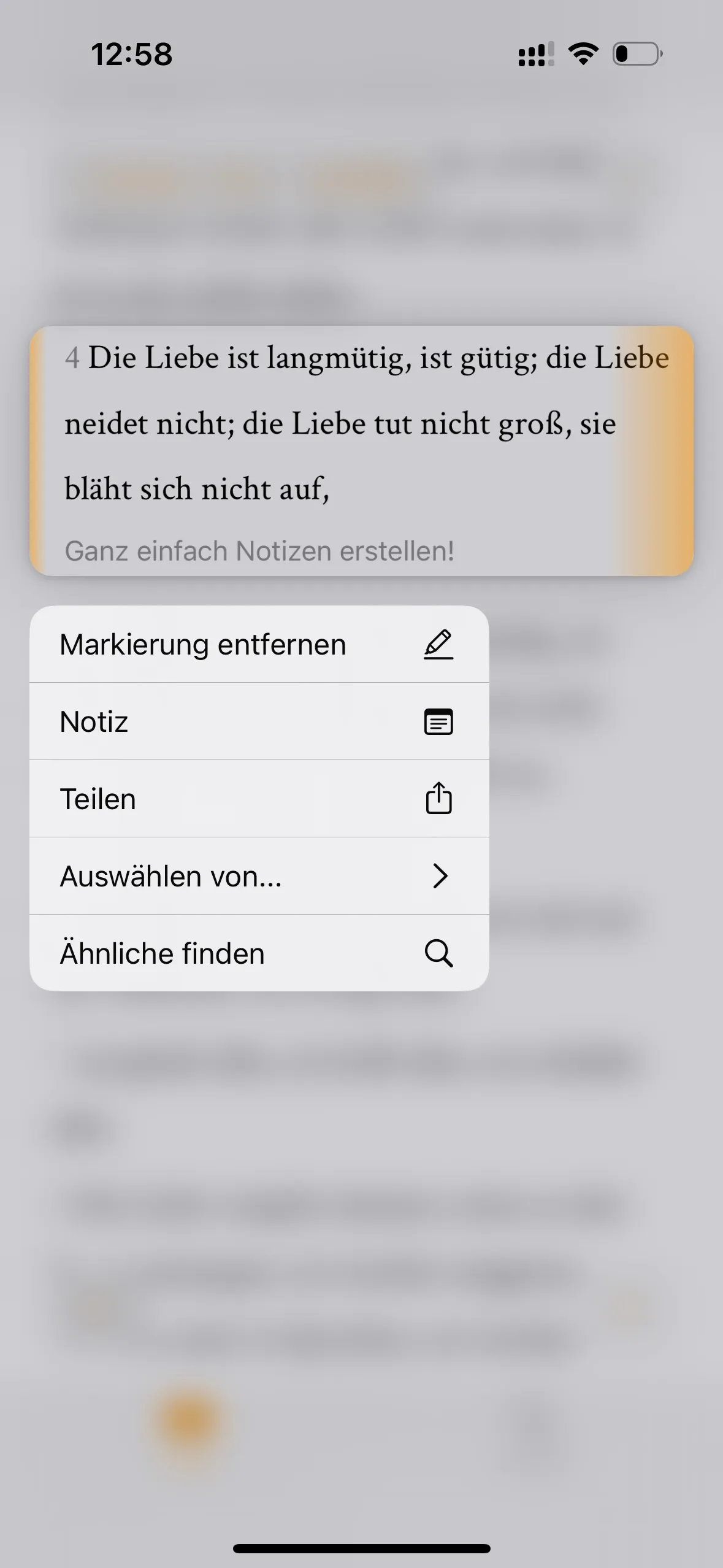 Screenshot der Vector Bible App