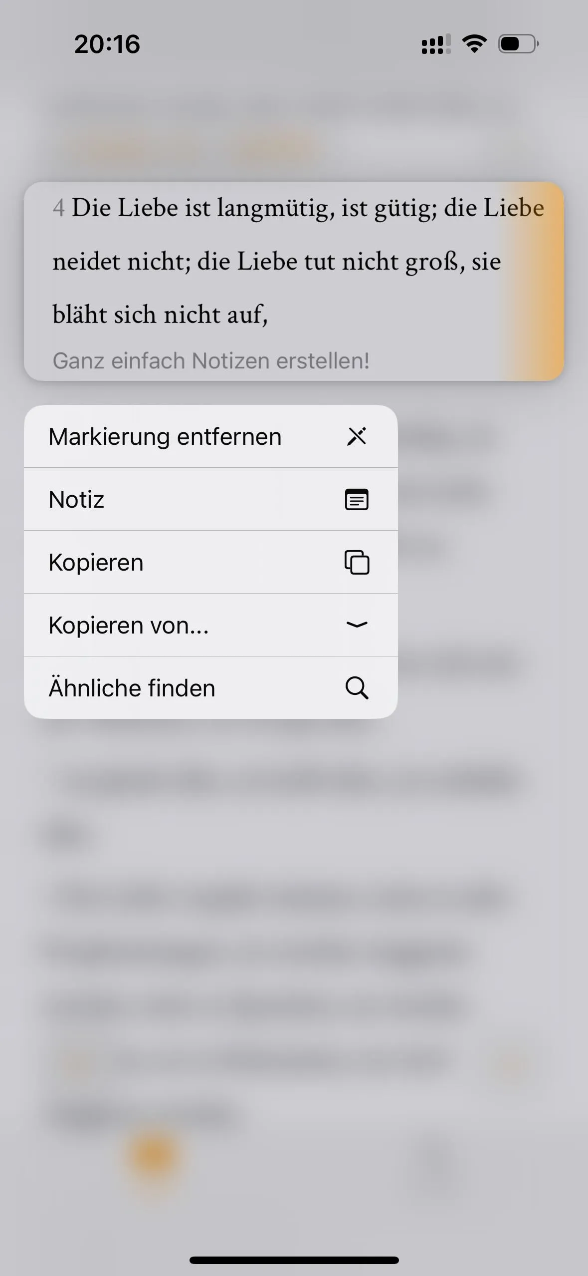 Screenshot der Vector Bible App